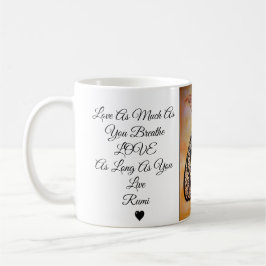 Taza De Café Rumi valentine mug amor popular poesía 