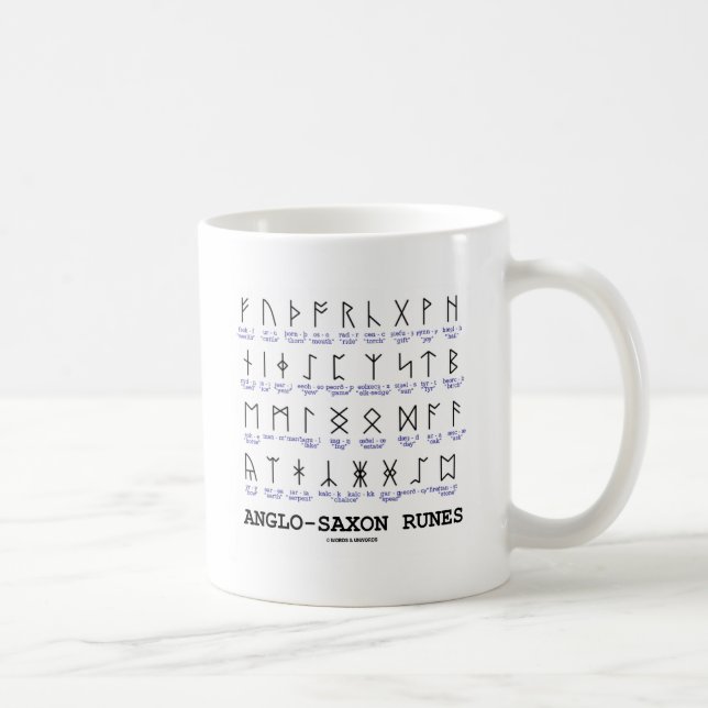 Taza De Café Runas anglosajonas (criptografía de la (Derecha)