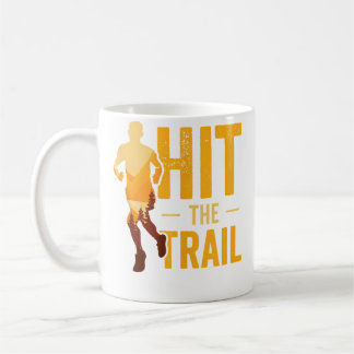 Taza De Café Running In Woods Trail Running Runner Jogging Jogg