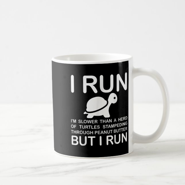 Taza De Café Running Motivation Turtle  (Derecha)