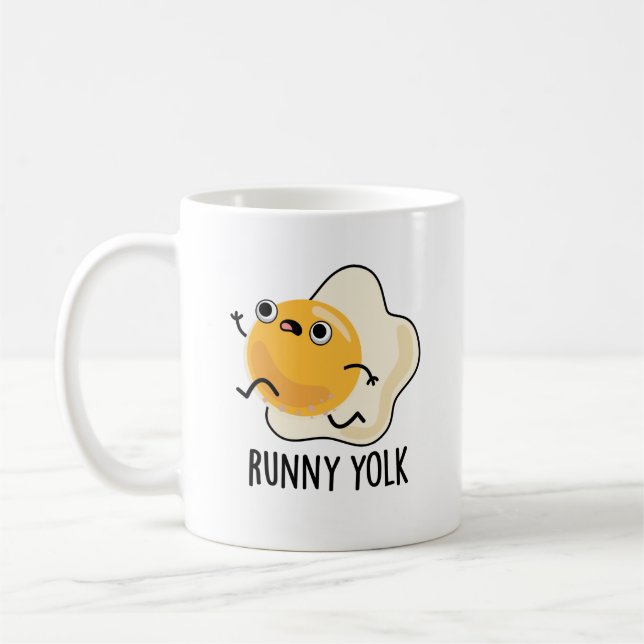 Taza De Café Runny Yolk Funny Food Egg Pun (Izquierda)