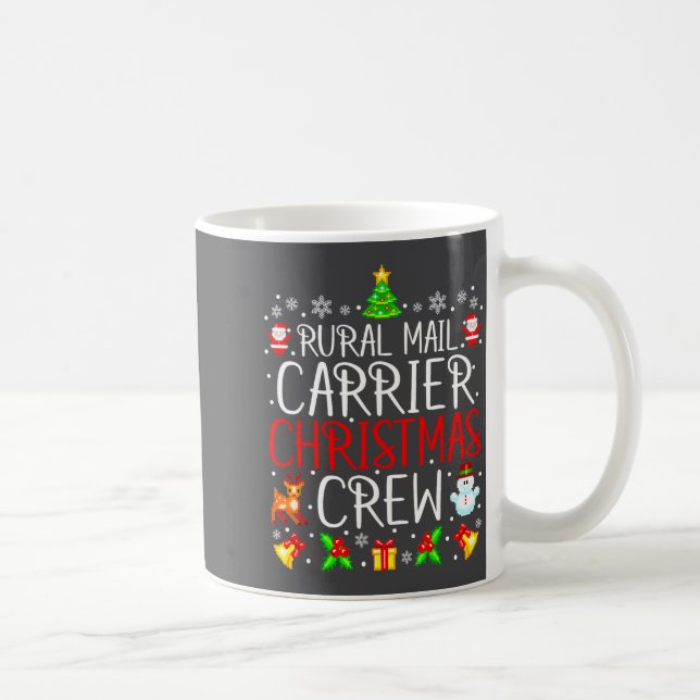 Taza De Café Rural Mail Carrier Christmas Crew Matching Xmas Ma (Derecha)