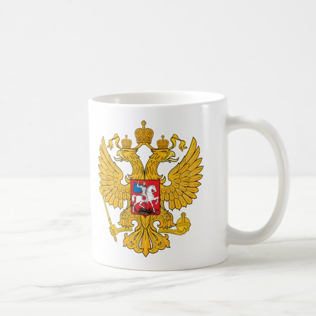 Taza De Café Rusia dos dirigió Eagle (Derecha)