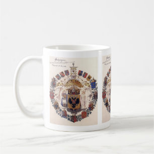 Taza De Café Rusia imperial mayor escudo de armas