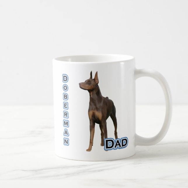 Taza De Café Rust Doberman Dad 4 (Derecha)