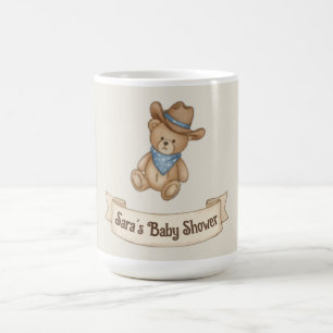 Taza De Café Rustic Cowboy Watercolor Boy Baby Shower