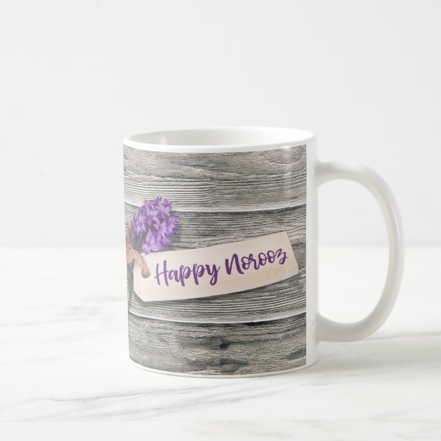 Taza De Café Rustic Happy Norooz Hyacinth - Mug (Derecha)