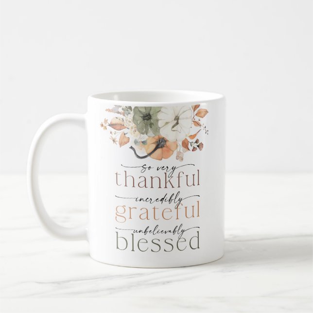 Taza De Café Rustic Pumpkins Thanksgiving Dinner Mug (Izquierda)