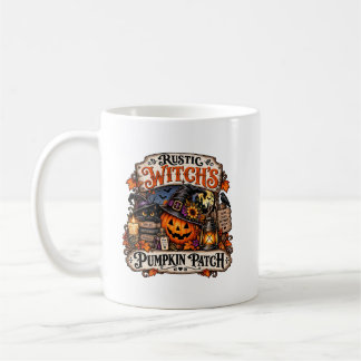 Taza De Café Rustic Witch’s Pumpkin Patch Halloween Mug