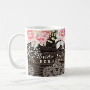 Taza De Café Rústica Boda floral tribu de novias