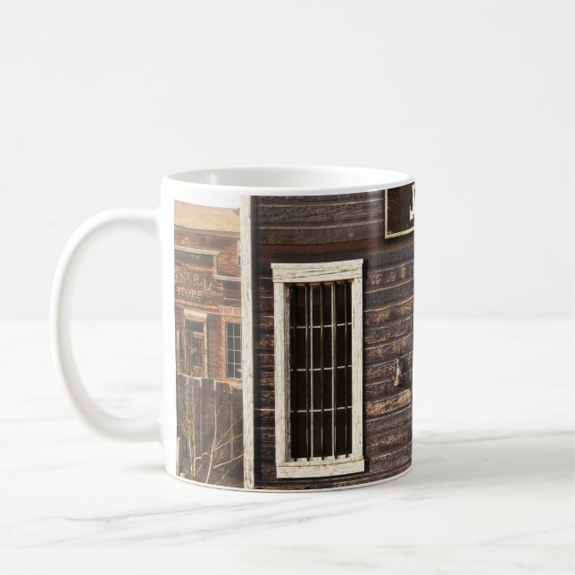 Taza De Café Rústica cárcel de pueblo occidental. 3 quinquies P (Izquierda)