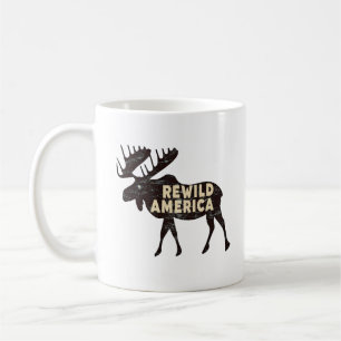 Taza De Café Rústica cosecha de alce de América