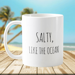 Taza De Café Rústica Cute Beach Ocean Pun Chistes Funny Cita