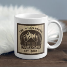 Rústica Familia Cabina Hogar Nombre Marrón Keepsak