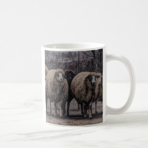 Taza De Café Rústica granja de ranchos de campo para ovinos