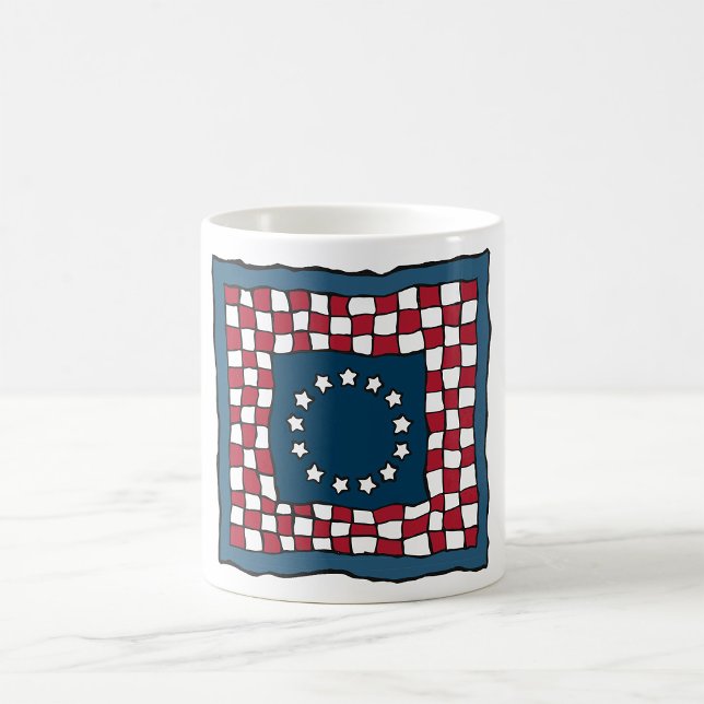 Taza De Café Rústica Patriótica Americana Quilt Pattern Arte de (Subido por el creador)