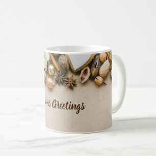 Taza De Café Rústica temporada de saludos Mug 