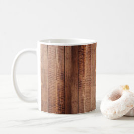Taza De Café Rústico café con aspecto de madera