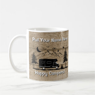 Taza De Café Rústico Feliz Camper Clase C RV Personalizado Caf