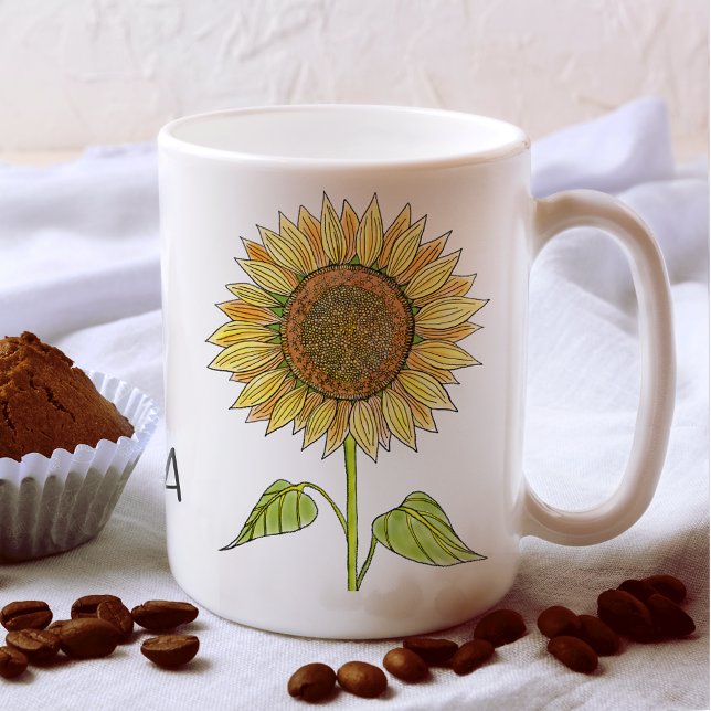 Taza De Café Rústico nombre personalizado personalizado acuarel (Subido por el creador)
