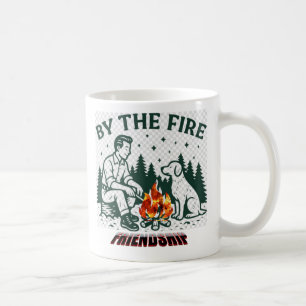 Taza De Café Rústico por la amistad de la fogata