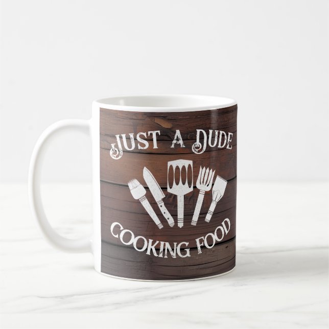 Taza De Café Rústico regalo de cocina divertida para hombres-'C (Izquierda)
