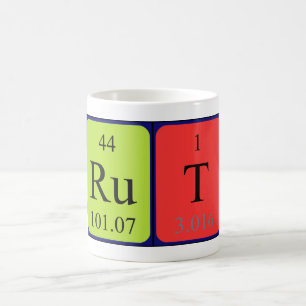 Taza De Café Rut periódica nombre de tabla mug
