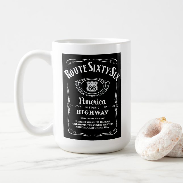 Taza De Café Ruta 66 (Con donut)