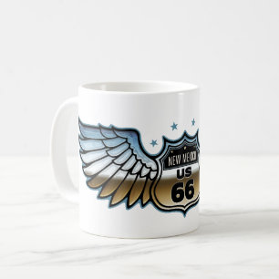 Taza De Café Ruta 66 Ala cromada NM
