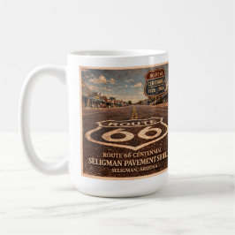 Taza De Café Ruta 66 Centenario Pavimento Seligman Mañana