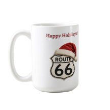 Ruta 66 de sombrero de Santa Navidad Café Alegría