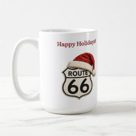 Taza De Café Ruta 66 de sombrero de Santa Navidad Café Alegría