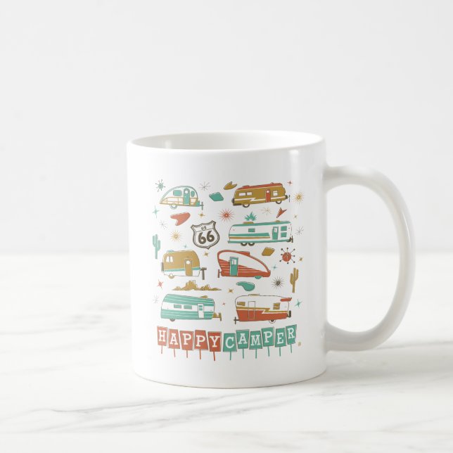Taza De Café Ruta 66 Feliz Camper (Derecha)