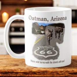 Taza De Café Ruta 66 Oatman Arizona Burros En La Calle