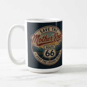 Taza De Café Ruta 66 Retro Montaña Insignia Estilo Parque Nacio