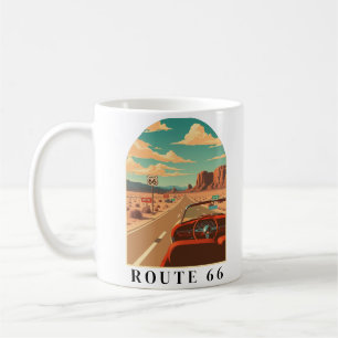 Taza De Café Ruta 66 Viaje clásico por carretera Vintage