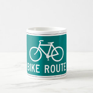 Taza De Café Ruta ciclista Ruta Rótulo Ruta ciclista Ruta cicli