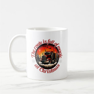 Taza De Café Ruta de Navidades mágicos para camioneros