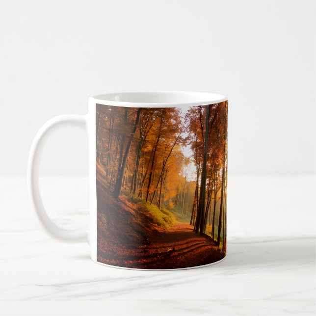 Taza De Café Ruta del bosque otoñal (Izquierda)