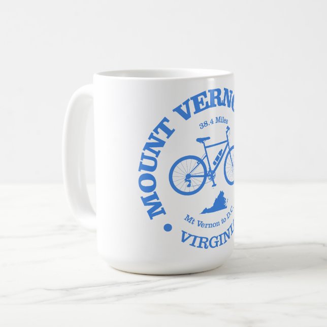 Taza De Café Ruta del Monte Vernon (ciclismo) (Anverso izquierdo)