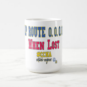 Taza De Café Ruta IP 0.0.0.0 Cuando se Pierde – Divertida Red C