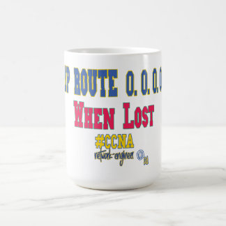 Taza De Café Ruta IP 0.0.0.0 Cuando se Pierde – Divertida Red C