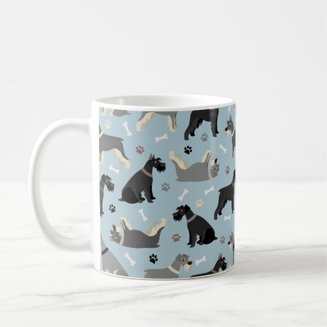 Taza De Café Rutas Schnauzer y huesos (Izquierda)