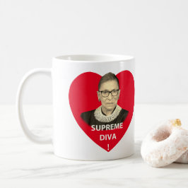 Taza De Café Ruth Bader Ginsburg, Diva Suprema Tintada De Coraz