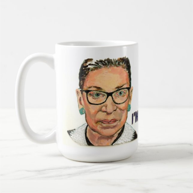 Taza De Café Ruth Bader Ginsburg "Estoy con ella" (Izquierda)