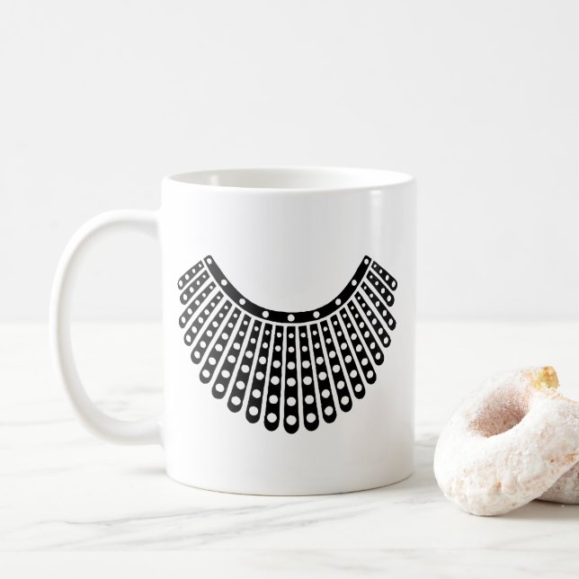 Taza De Café Ruth Bader Ginsburg Mug, collar RBG (Con donut)