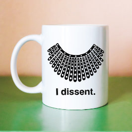 Taza De Café Ruth Bader Ginsburg, yo discrepo del collar RBG
