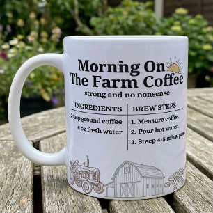 Taza De Café Rutina de café en mañanas tempranas en la granja R