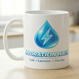 Taza De Café Rutina Rápida de Hidratación con Limón Sal y Miel