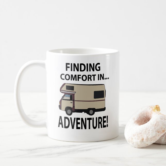 Taza De Café RV Camping Adventure Ring (Con donut)